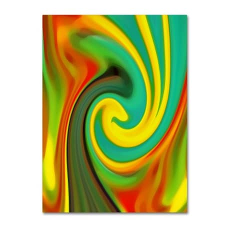 Trademark Fine Art Amy Vangsgard 'Abstract Flower Unfurling Vertical 1' Canvas Art, 14x19 AV0153-C1419GG